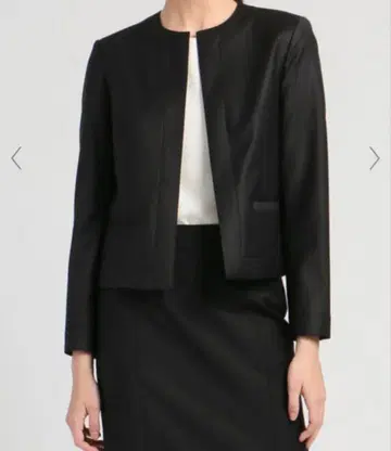 새상품급 띠어리 럭스 Executive 노카라 36 네이비