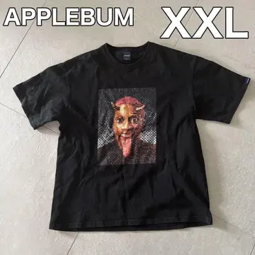 [ APPLEBUM ] 새상품급 픽셀 아트 T셔츠 블랙 XXL