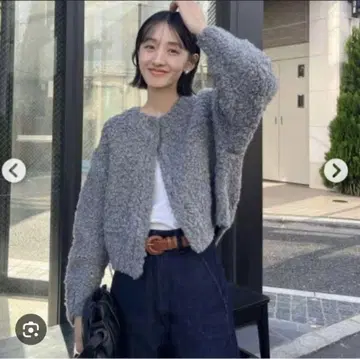 CLANE 테디 베어 핸드 니트 탑스