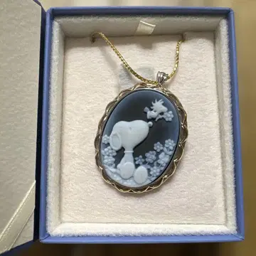 스누피 카메오 브로치 목걸이