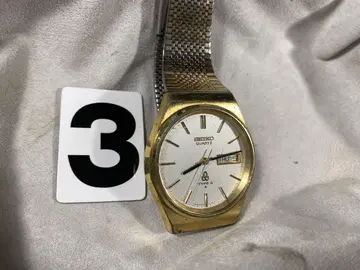 SEIKO 쿼츠 손목시계 골드 완동품 배터리 교체 완료 36mm 64그램