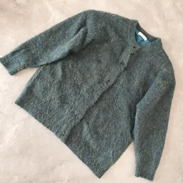 PAGEBOY 모헤어풍 가디건 사이즈 F 블루 기모 소재