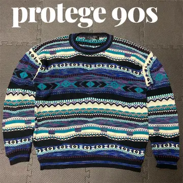 레어 protege 3D 니트 스웨터 90s USA제