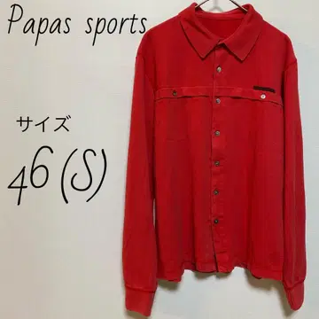 파파스 Papas sports 긴팔 셔츠 사이즈 46(S) 빨간색