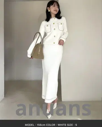 택 포함 미사용 새상품 anuans 펜슬 니트 스커트(S)