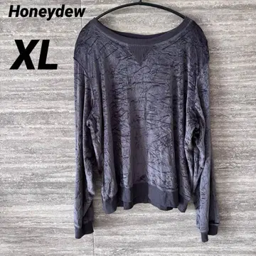 honeydew 크러쉬 벨로아 긴팔 티셔츠 맨투맨 새상품급 빅 사이즈