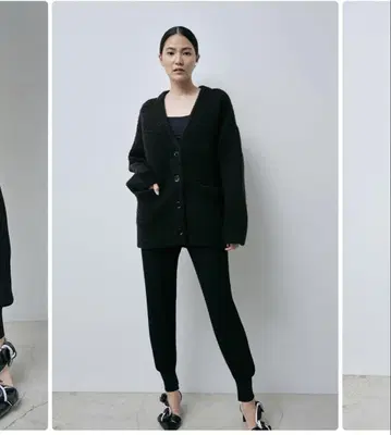 스터닝 루어 리브 니트 팬츠 블랙 0