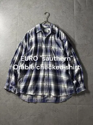 90sEURO southern Omble checked L/S shirt