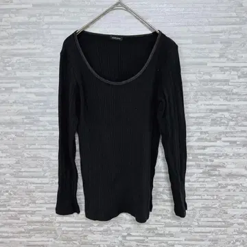 놈브르 임페어 리브 티셔츠 긴팔 블랙 F 사이즈 심플
