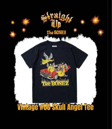 The BONEZ Vintage #06 Skull Angel Tee L