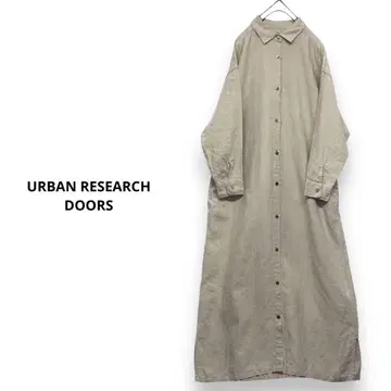 URBAN RESEARCH DOORS 린넨 백 턱 셔츠 원피스
