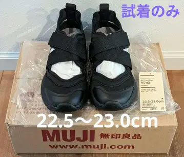 [ 시착만 한 상품 ] 스니커즈 샌들 블랙 22.5-23.0cm 무인양품