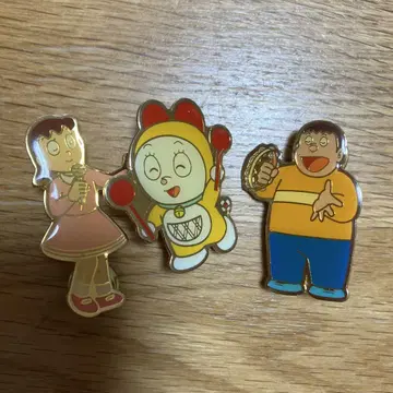 핀 배지 세트 3개 자이언 도라미짱 시즈카짱