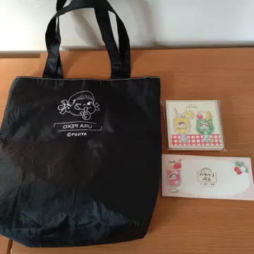 FUJIYA URAPEKO 토트백, 하라페코 찻집 문구 세트