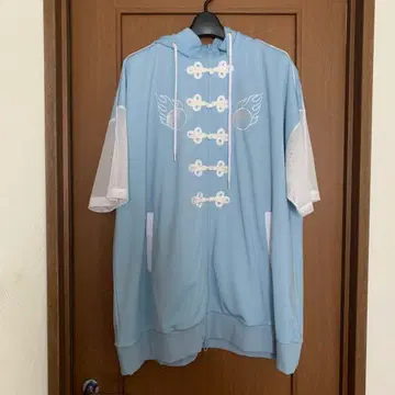 리슨 플레이버 인양 차이나 소매 메쉬 저지 후드티