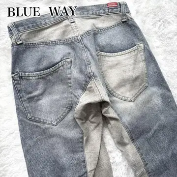 블루웨이 BLUE WAY 패널 절개 루즈 스트레이트 30 와이드