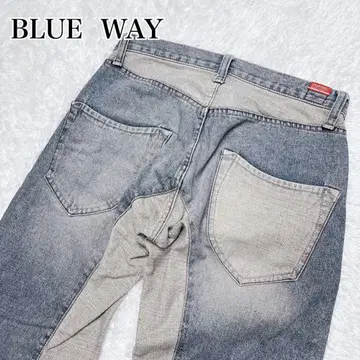 블루웨이 BLUE WAY 패널 절개 루즈 스트레이트 30 와이드