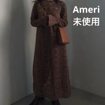 미사용 Ameri 2WAY GEOMETRIC LACE LONG TOP