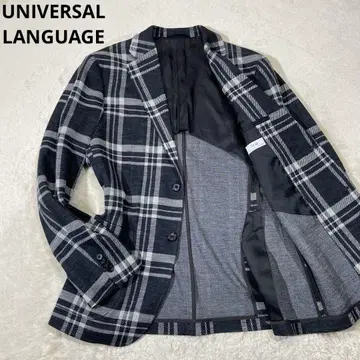 UNIVERSAL LANGUAGE 체크 테일러드 자켓 스트레치