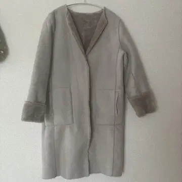 리버서블 무스탕 코트 보아 노카라 코트 성숙/러블리