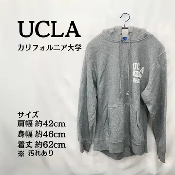 UCLA 그레이 후드티 풀오버 사이즈 M