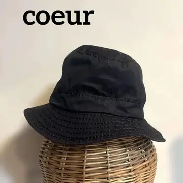 coeur (쿨) 블랙 버킷햇 사파리햇 모자 M