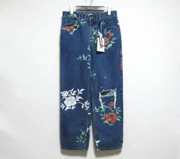 정가 72,000엔 BED J.W. FORD 플라워 데님 팬츠