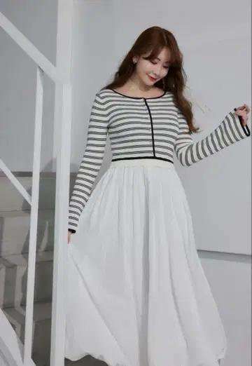 herlipto 도킹 니트 벌룬 드레스 S