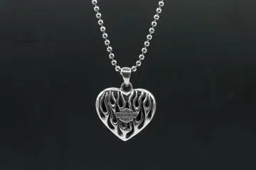 새상품급 할리데이비슨 프레임 하트 목걸이 펜던트 925