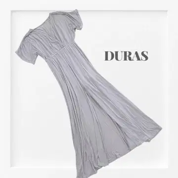 DURAS 프론트 슬릿 카슈쿨 롱 원피스