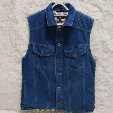 아페쎄 베스트 퀼팅 충전솜 데님 인디고