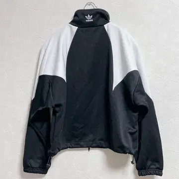 adidas 트랙 자켓 블랙 저지 오버 사이즈 드로 코드