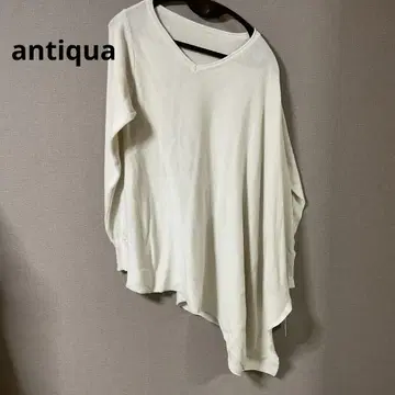 antiqua 아이보리 V넥 비대칭 니트 완판템 시착만 한 상품 352