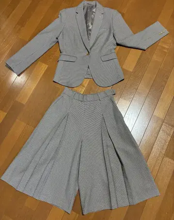 체크 무늬(브라운) 셋업