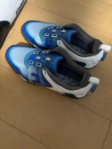 블루 화이트 메쉬 골프화