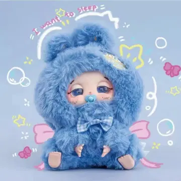 BABY THREE Doudou 후와후와 파란색 토끼 봉제 인형