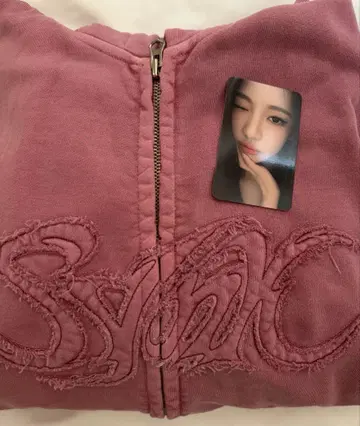 aespa 월드 투어 앙코르 라이브 핑크 후디 후드티 트레이딩 카드 없음