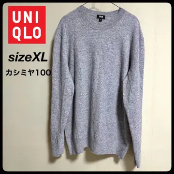UNIQLO 유니클로 캐시미어 크루넥 스웨터 XL 그레이