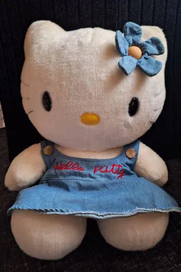 헬로키티 데님 드레스 봉제 인형