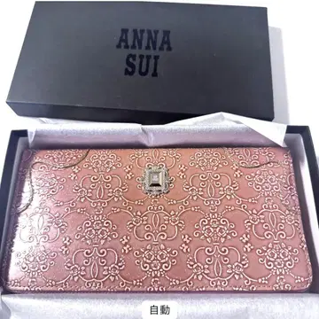 미사용 새상품 ANNA SUI 핑크 장지갑 다마스크 로즈 패턴