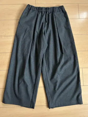 mizuiroind 다크 그레이 와이드 팬츠