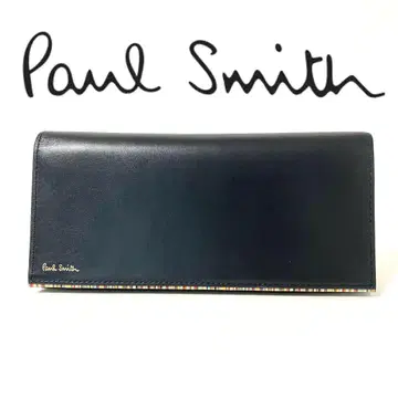 폴스미스 Paul Smith 스트라이프 포인트 카브세 장지갑 블랙