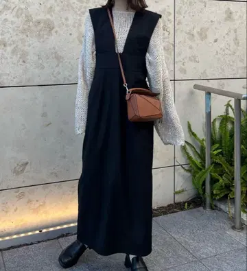 미사용 새상품 hinari 살로펫 스커트 오버롤 스커트