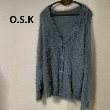 퍼 소재 V넥 긴팔 가디건 그레이 353