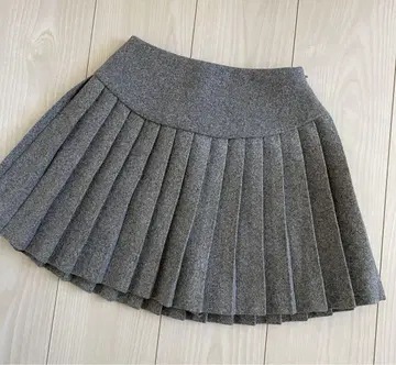 다리치 커브 라인 플리츠 미니 스커트