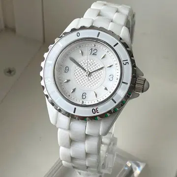 아가타 AGATHA 세라믹 화이트 다이얼 쿼츠 손목시계