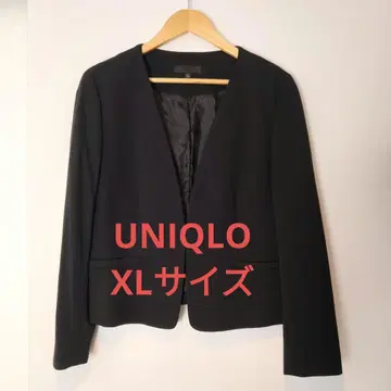 UNIQLO 유니클로 노카라 자켓 블랙 XL 사이즈