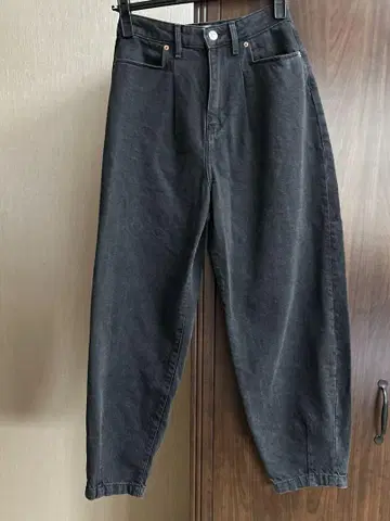 ZARA HEM 코쿤 하이 웨이스트 데님 팬츠