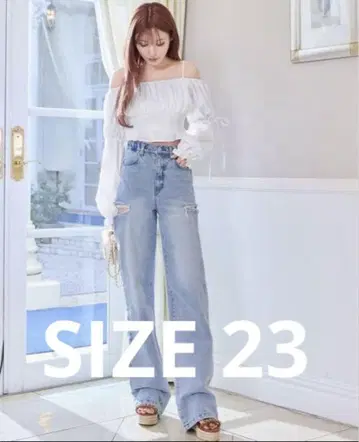 Rady 커팅 스트레이트 와이드 데님 23