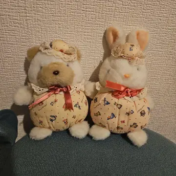TAKENOKO 푸치 브랜드 토끼 곰 봉제 인형 쇼와 레트로